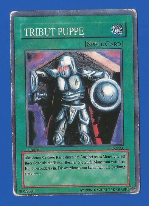YU-GI-OH Trading Card Game-Konami-1st Edition-1996-Tribut Puppe