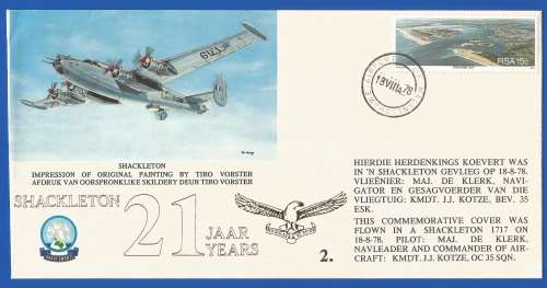 South African Air Force-FDC-No2-1978-No 2070 of 4000-Thematic-Military-Plane-Air Force