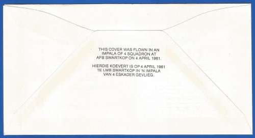 South African Air Force-FDC-No7-1981-Thematic-Military-Plane-Air Force