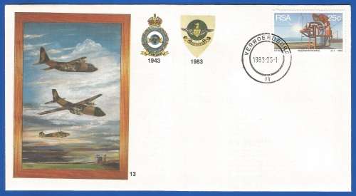 South African Air Force-FDC-No13-1983-No 3922 of 10000-Thematic-Military-Plane-Air Force