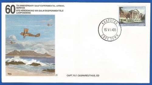 South African Air Force-FDC-No21-1985-No 4079 of 8000-Thematic-Military-Plane-Air Force