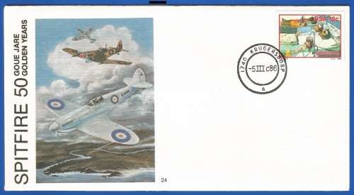 South African Air Force-FDC-No24-1986-No 3076 of 8000-Thematic-Military-Plane-Air Force