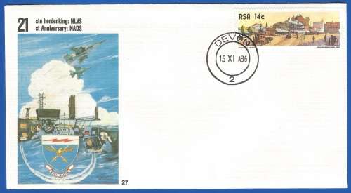 South African Air Force-FDC-No27-1986-No 3322 of 7000-Thematic-Military-Plane-Air Force