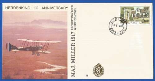 South African Air Force-FDC-No31-1987-No 3589 of 6000-Thematic-Military-Plane-Air Force
