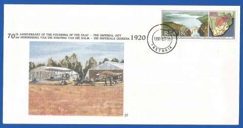 South African Air Force-FDC-No37-1990-No 2627 of 4000-Thematic-Military-Plane-Air Force