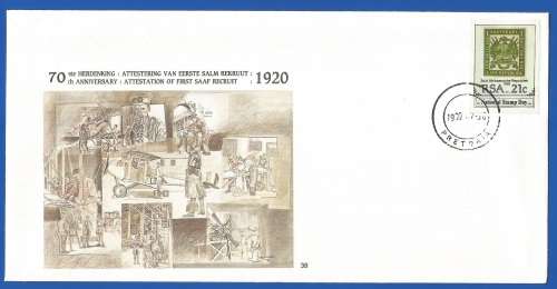 South African Air Force-FDC-No38-1990-No 2346 of 4000-Thematic-Military-Plane-Air Force