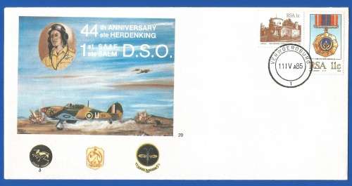 South African Air Force-FDC-No20-1985-No 5711 of 8000-Thematic-Military-Plane-Air Force
