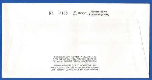 South African Air Force-FDC-No18-1984-No 5159 of 8000-Thematic-Military-Plane-Air Force