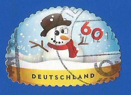 Germany 2014 Snowman -Used-Single-Stamp-Thematic-Symbol-Snow