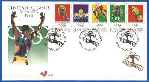 RSA-FDC-1996-SACC 6.38-Olympic Games Atlanta -Thematic-Sport