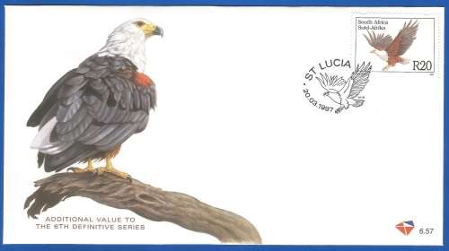 RSA-FDC-1997-SACC 6.57-Additional Value to the Definitive Issue-Thematic-Fauna-Bird
