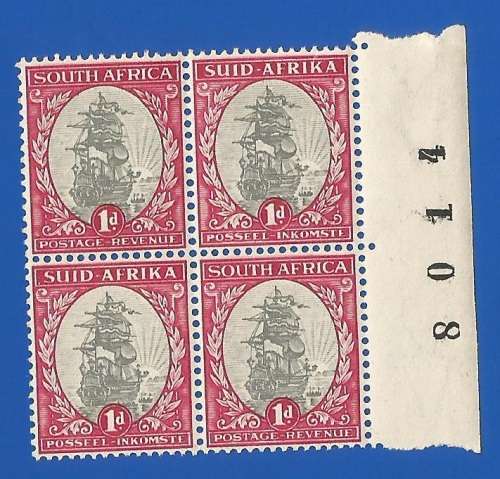 Union of South Africa-MNH-SACC56 Black sheet number-Thematic-Ship Sheet number