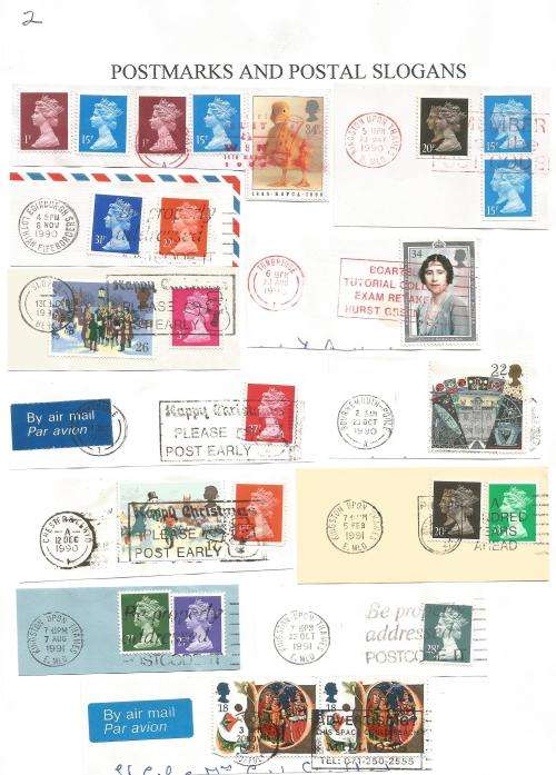 England-Bulklot-Used-Postmarks-Post Marks-Cancel-Thematic-Famous People