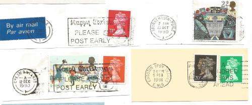England-Bulklot-Used-Postmarks-Post Marks-Cancel-Thematic-Famous People