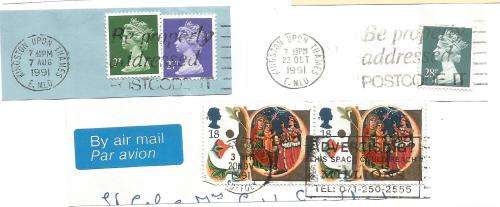 England-Bulklot-Used-Postmarks-Post Marks-Cancel-Thematic-Famous People