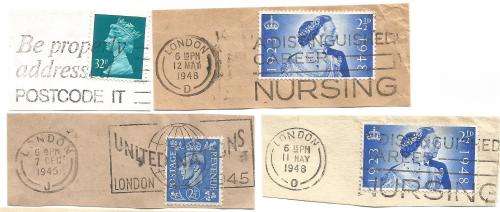 England-Bulklot-Used-Postmarks-Post Marks-Cancel-Thematic-Famous People-Famous Person