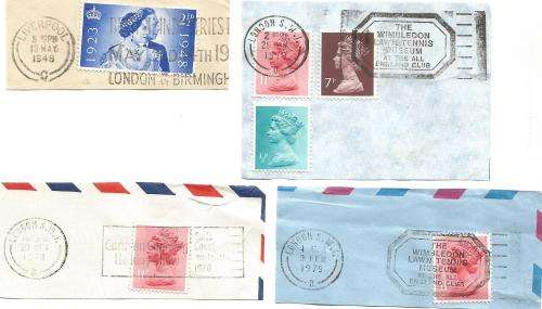 England-Bulklot-Used-Postmarks-Post Marks-Cancel-Thematic-Famous People-Famous Person