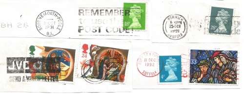 England-Bulklot-Used-Postmarks-Post Marks-Cancel-Thematic-Famous People-Famous Person