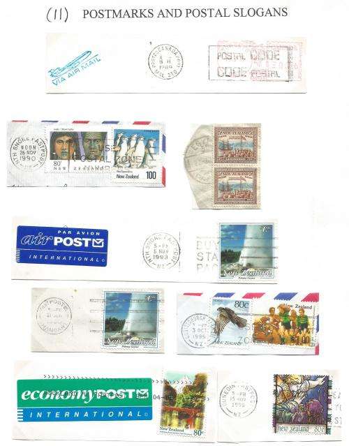 New Zealand-Bulklot-Used-Postmarks-Post Marks-Cancel-Thematic-People-Flora-Fauna