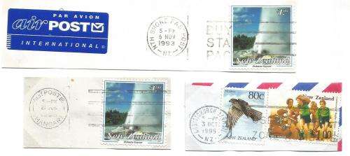 New Zealand-Bulklot-Used-Postmarks-Post Marks-Cancel-Thematic-People-Flora-Fauna