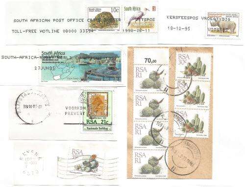RSA-Bulklot-Used-Postmarks-Slogans-Cancel-Thematic-Fauna-Flora