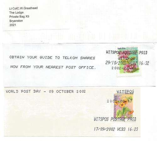 RSA-Bulklot-Used-Postmarks-Slogans-Cancel-Thematic-Flora