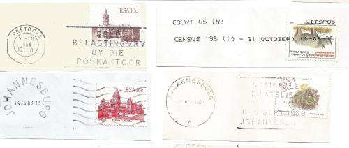 RSA-Bulklot-Used-Postmarks-Slogans-Cancel-Thematic-Flora-Fauna-Buildings