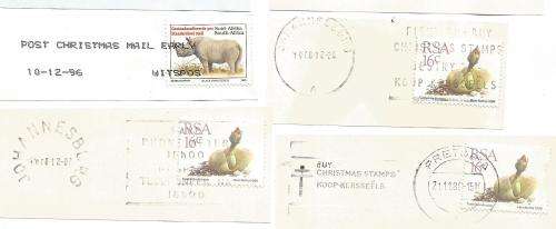 RSA-Bulklot-Used-Postmarks-Slogans-Cancel-Thematic-Flora-Fauna-Buildings