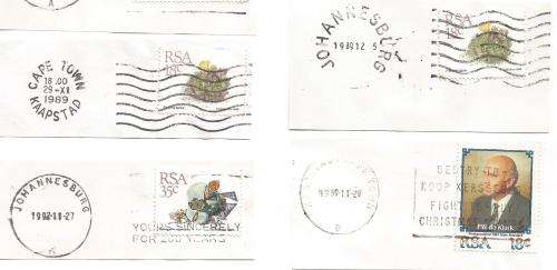 RSA-Bulklot-Used-Postmarks-Slogans-Cancel-Thematic-Flora-Famous Person