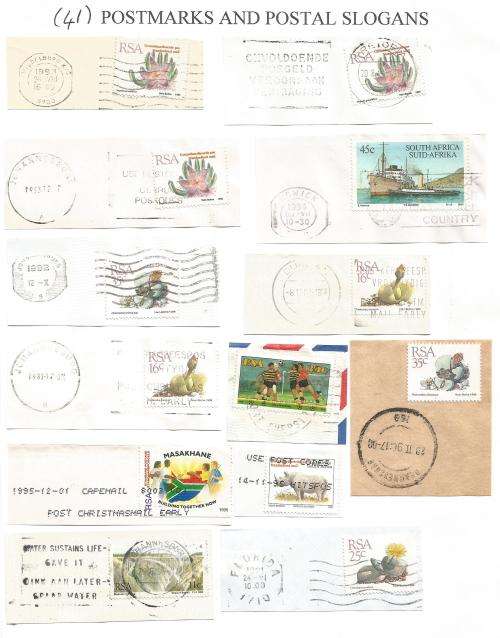 RSA-Bulklot-Used-Postmarks-Slogans-Cancel-Thematic-Flora-Fauna-Ship