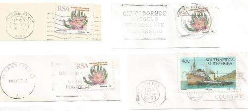 RSA-Bulklot-Used-Postmarks-Slogans-Cancel-Thematic-Flora-Fauna-Ship