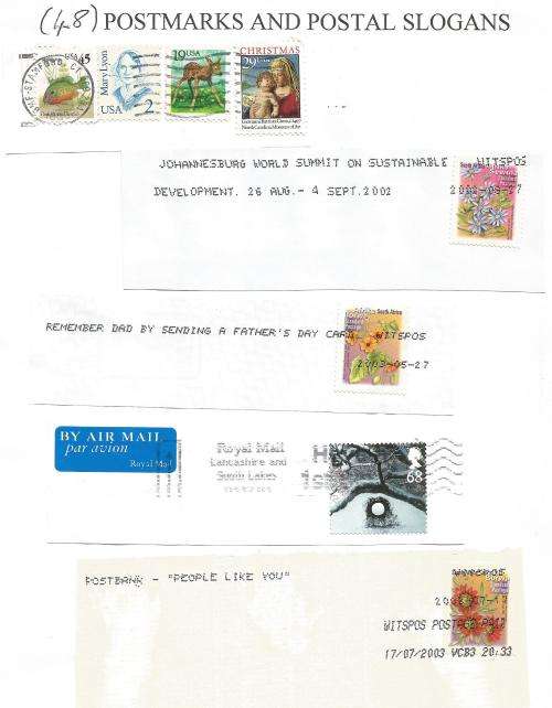 Mix-Bulklot-Used-Postmarks-Slogans-Cancel-Thematic-Flora-Fauna