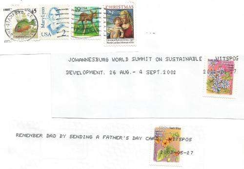 Mix-Bulklot-Used-Postmarks-Slogans-Cancel-Thematic-Flora-Fauna