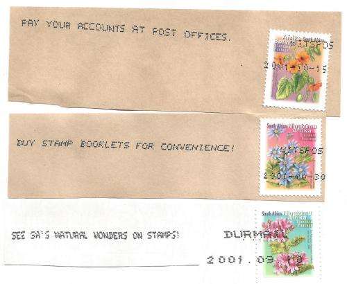 RSA-Bulklot-Used-Postmarks-Slogans-Cancel-Thematic-Flora-Fauna