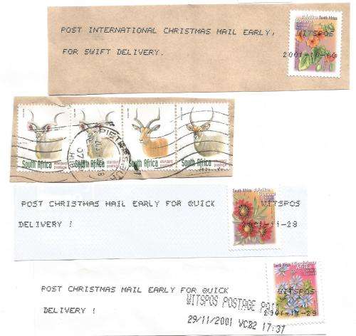 RSA-Bulklot-Used-Postmarks-Slogans-Cancel-Thematic-Flora-Fauna