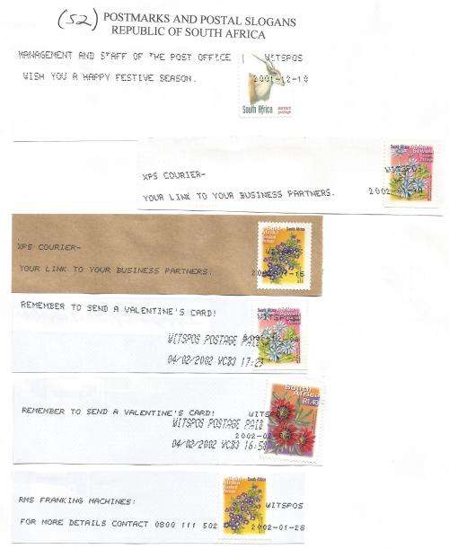 RSA-Bulklot-Used-Postmarks-Slogans-Cancel-Thematic-Flora-Fauna