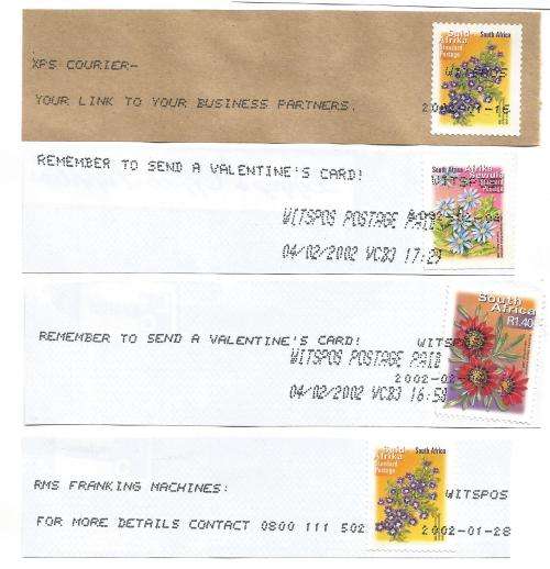 RSA-Bulklot-Used-Postmarks-Slogans-Cancel-Thematic-Flora-Fauna