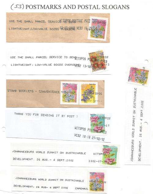 RSA-Bulklot-Used-Postmarks-Slogans-Cancel-Thematic-Flora