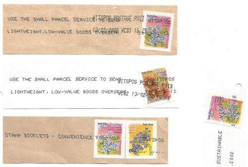RSA-Bulklot-Used-Postmarks-Slogans-Cancel-Thematic-Flora