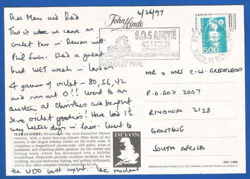 PostCard-Post Card-France Stamp Used-Thematic-Places of Interest