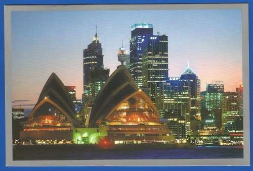PostCard-Post Card-Australia Stamp Used-Sydney-Thematic-Places of Interest