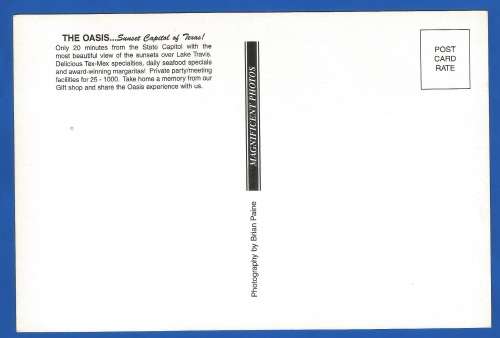 PostCard-Post Card-Unposted-The Oasis-Thematic-Places of Interest