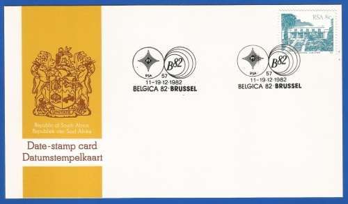RSA-Date Stamp Card-Cancel-Belgica 82-Thematic-Building