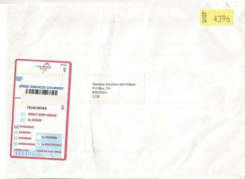 RSA-Domestic Mail-Cover-(2 Pieces)Front and Back are not Joined-Thematic-Flora