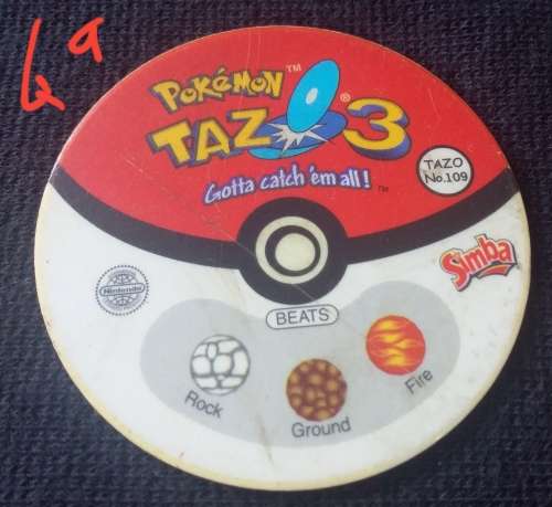 Vintage-Collectable-2001-Pokemon-Tazo-No109-Simba