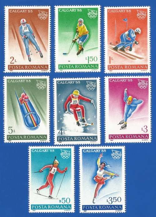 Romania 1987 Olympic Games - Calgary 1988, Canada -MM-Thematic-Sport