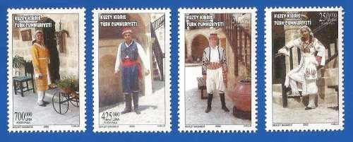 Turkish Cyprus 2002 National Costumes -MNH-Thematic-Costumes