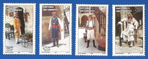 Turkish Cyprus 2002 National Costumes -MNH-Thematic-Costumes