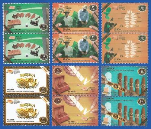 Cuba2014 The 95th Anniversary of the Birth of Alejandro Robaina Pereda,-MNH-Thematic-Farming-Tobacco