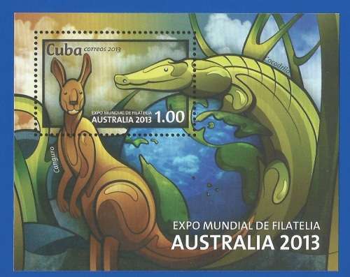 Cuba 2013 World Stamp Exhibition AUSTRALIA 2013 -MNH-M/S-Imperforated-Thematic-Fauna